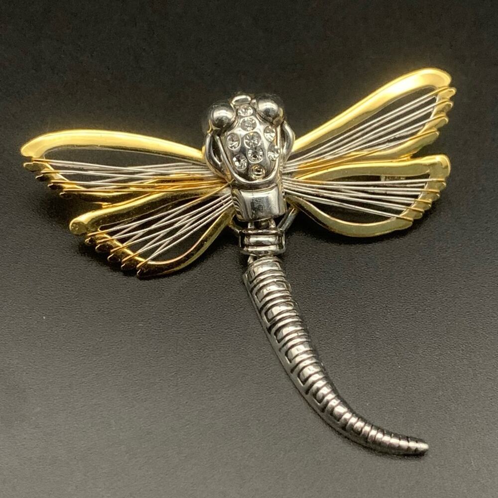 Vintage Dragonfly Pendant Brooch Pin